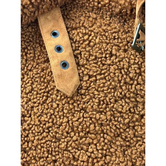 Marrakech Women's Large Sherpa Jacket Burnt Sienna Brown Teddy Bear - Picture 14 of 16